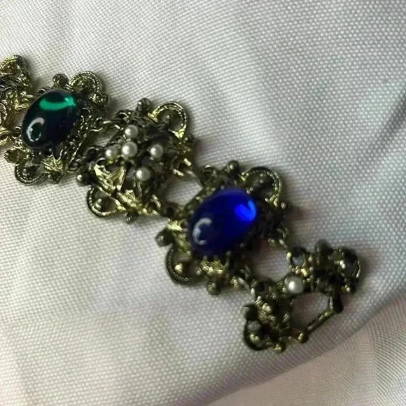 Vintage statement bracelet rare multi color bracelet - Picture 2 of 6